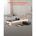 thumbnail image 3 of VEVOR Pilates Reformer Machine, Wooden Pilates Workout Equipment for Home Gym Studio Use, Pilates Bed with Dual Resistance- Spring & Cord, Reformer Set with Sitting Box, Up to 400 LBS, 3 of 9