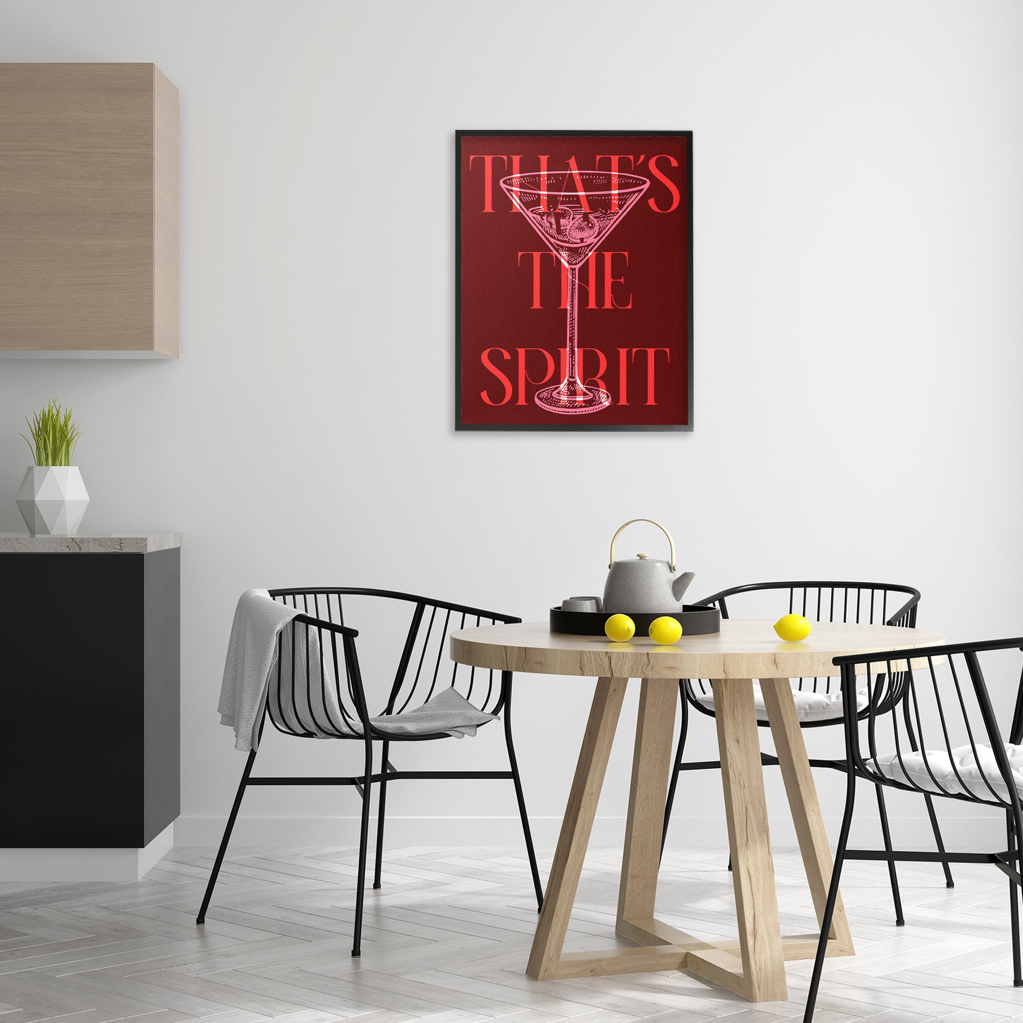 Stupell Industries That's The Spirit Martini Food & Beverage Painting Black Framed Art Print Wall Art, 24 x 30