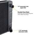 thumbnail image 4 of Speedway Motors 24 Inch Double Pass Aluminum Racing Radiator for SBC, Black Finish with Two Rows of 1 Inch Tubes, Furnace-Brazed Construction and High-Efficiency Crossflow Cooling, 4 of 11