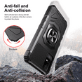thumbnail image 3 of For TCL ION X 2023 Armor Dual Layer Metal Ring Stand Magnetic Car Mount Hybrid Impact Protective Shockproof Case Cover Black, 3 of 5