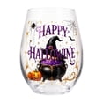 thumbnail image 2 of Kiddiway Happy Halloween Glass Tumbler – Spooky Cup with Festive Lettering, Ideal as Halloween Wine Glasses for Parties, Everyday Drinks, and Holiday Fun,A, 2 of 6