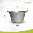 thumbnail image 2 of Robert Allen 212003 14 in. Galvanized Round Tub Planter, 2 of 5