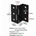 thumbnail image 2 of 6-Pack 76mm Offset Hinges for Doors & Trunks, Durable Steel Semi-Blackout Retro Hinges, 1.8mm Thick Tri-Fold Design, 2 of 4