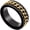 Black Gold, variant on Unisex 8mm Stainless Steel Personality Cool Beer Bottle Opener Chain Rotatable Fidget Ring Biker Anxiety Band Gear Wheel Edge