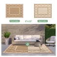 thumbnail image 2 of DEORAB Outdoor Rugs Waterproof Plastic Straw Mat 8'x10' Reversible for RV Patio Deck Beach Brown & Beige, 2 of 5