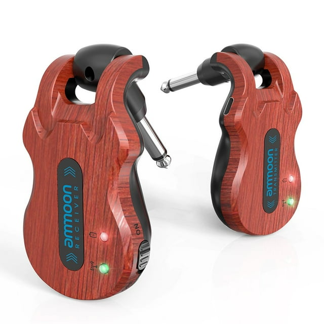 Wireless Guitar System Audio Digital Guitar Transmitter Receiver Built-in Rechargeable Battery 100 Feet Transmission