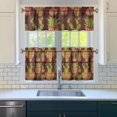 thumbnail image 3 of Succulent Print Kitchen Curtain Set of 3, 27.5x24 Inch Polyester Tier Valance Drapes, Cactus Style for Cafe or Holiday Spring Kitchen, 3 of 6
