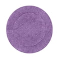 thumbnail image 6 of HOME WEAVERS Waterford Collection Cotton Round Bath Rug, 30" Round, Purple, 6 of 9