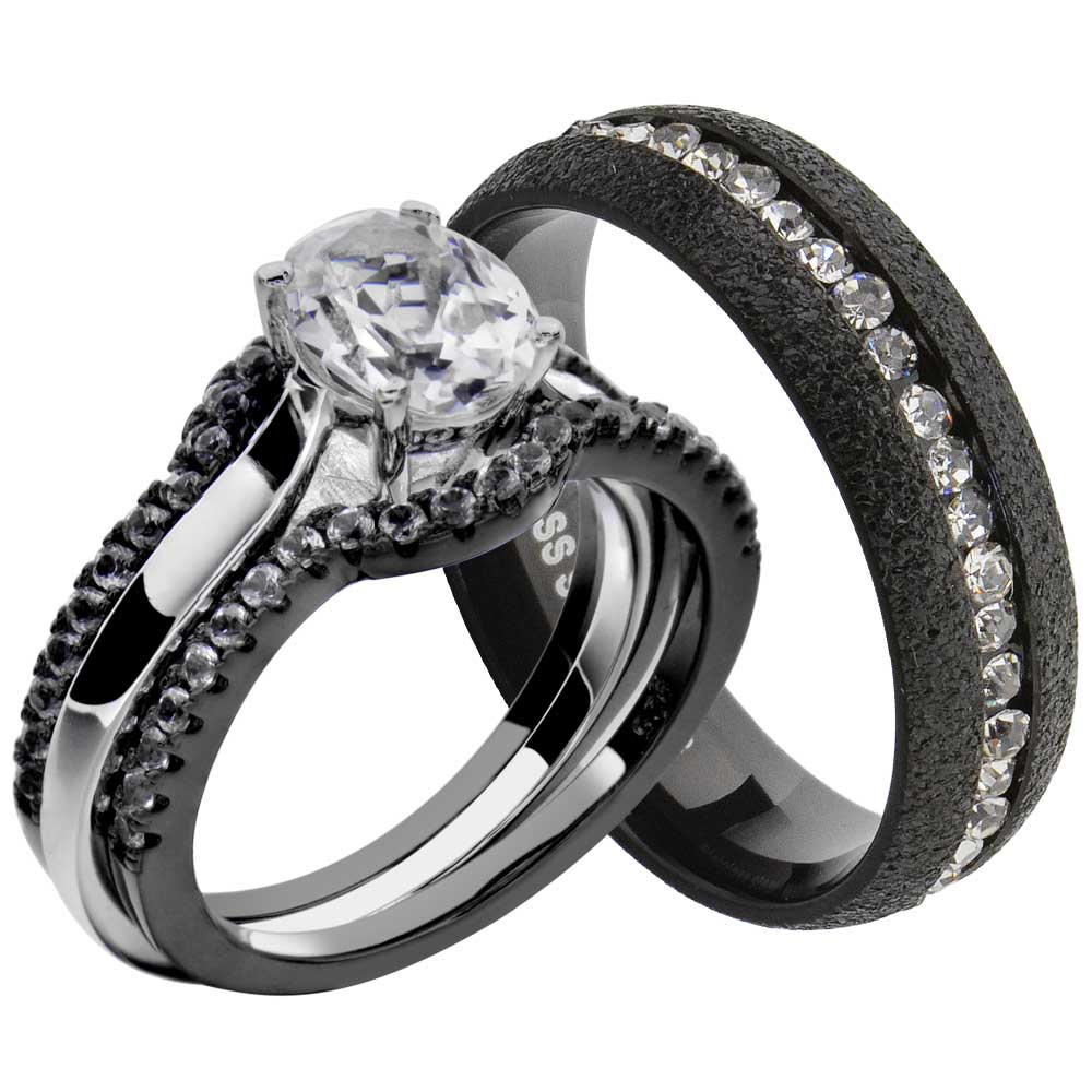 PLATINUM STERLING SILVER DIAMOND SET WHITE SAPPHIRE ETERNITY BAND RING SIZE 8