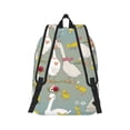 thumbnail image 3 of Naloa Canvas Backpack for Men Women Cute Farm Birds Print Rucksack Casual Travel Daypack Large and Small Durable College Tote Satchel Bookbag for Teens, 3 of 8