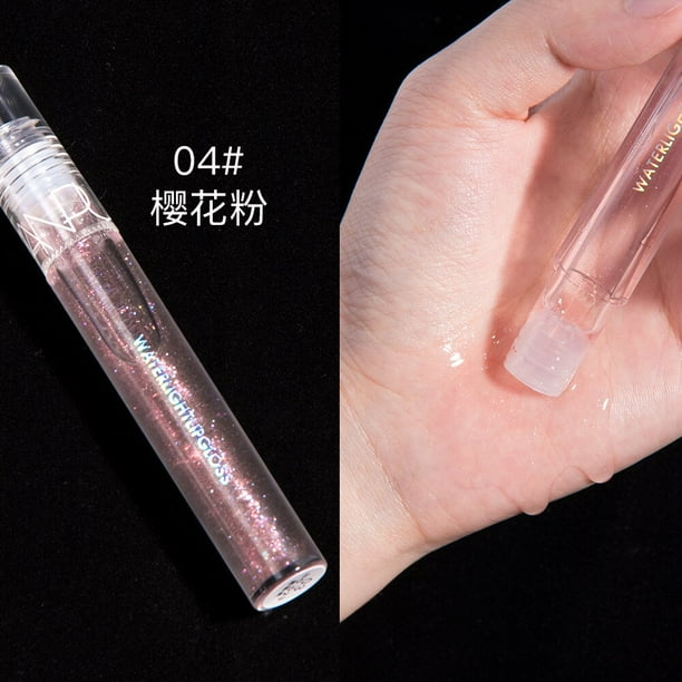 Brillo de labios perfumado con aceite, brillo de labios perfumado, gelatina, hidratante, espejo de aceite brillante, brillo de labios de agua, 1 ud. Gao Jinjia LED