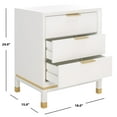 thumbnail image 3 of SAFAVIEH Baskin Contemporary White Rectangle Wood Storage End Table (18 in. W x 15 in. D x 24 in. H), 3 of 14
