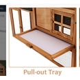 thumbnail image 7 of 80in Wooden Rabbit Hutch, Outdoor Chicken Coop,  Large Wooden Rabbit Hutch Bunny Hutch Guinea Pig Pet House Bunny Cage with Double Side Runs, Weatherproof Roof, Removable Tray, Ramps for Small Animals, 7 of 7
