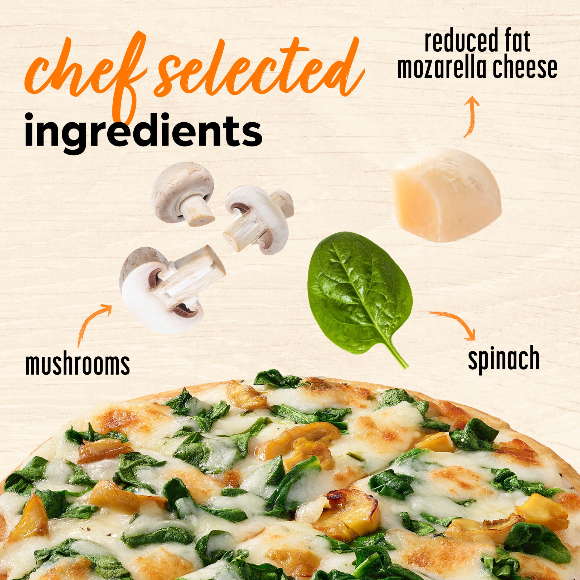 Lean Cuisine Spinach and Mushroom Pizza Microwave Meals for Lunch or Dinner, 6 oz (Frozen)
