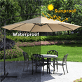 thumbnail image 5 of Renwick 10ft Offset Cantilever Patio Hanging Umbrella, Tan, 5 of 15