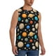 thumbnail image 2 of Fotbe Planets In Deep Space Men's Camiseta sin Mangas Estampada para Hombres, Playera Casual para Gimnasio, Entrenamiento, Playa-Small, 2 of 7