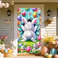 thumbnail image 2 of Easter Door Cover Banner, 180x90cm Bunny & Egg Design Door Curtain, Spring Holiday Porch & Home Decor, 2 of 9