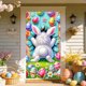 thumbnail image 4 of CaiYueKe Easter Door Curtain Spring Holiday Decorations Bunny Egg Pattern Party Supplies Wall Hanging Decorative Banner for Home Indoor Outdoor Festival Celebration, 4 of 9