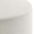 thumbnail image 2 of Modway Callum Large 38" Round Woven Heathered Fabric Upholstered Ottoman in Heathered Weave Ivory, 2 of 7