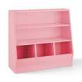 thumbnail image 2 of Your Zone Kids Bin Storage and Two Shelf Bookcase, Pink, 2 of 8