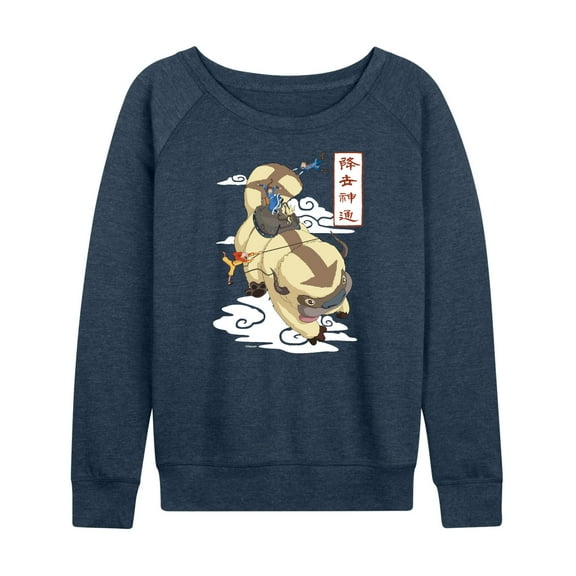 Avatar - The Last Airbender - Appa Flying - Women's Lightweight French Terry Long Sleeve Shirt
