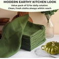 thumbnail image 2 of Kitchen Dish Cloths for Washing Dishes - Waffle Weave Cotton Dish Rag Towel - 13"x13" Set of 12 Sage Green Kitchen Washcloth Dishcloth Dishrag Dishtowel Wash Cloth, 2 of 3