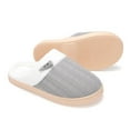 thumbnail image 4 of NineCiFun House Slippers for Women on Memory Foam Indoor Outdoor Fuzzy Slippers (Lightgray,Size 11-12), 4 of 9