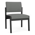 thumbnail image 1 of Lenox Steel Reception Waiting Armless Guest Chair / Black Steel / Light Gray, 1 of 5