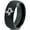 Black Dome Tungsten, variant on Tungsten Texas The Lone Star State Heart Band Ring 8mm Men Women Comfort Fit Black Dome Brushed Gray Polished