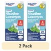 (2 pack) Equate Coated Nicotine Polacrilex Lozenges 4 mg, Ice Mint, 20 Count Stop Smoking Aid