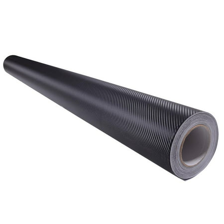 Yescom 5x100 FT 3D Carbon Fiber Vinyl Wrap Film Roll with Air Release UV Resistant Sticker for Car Vehicle