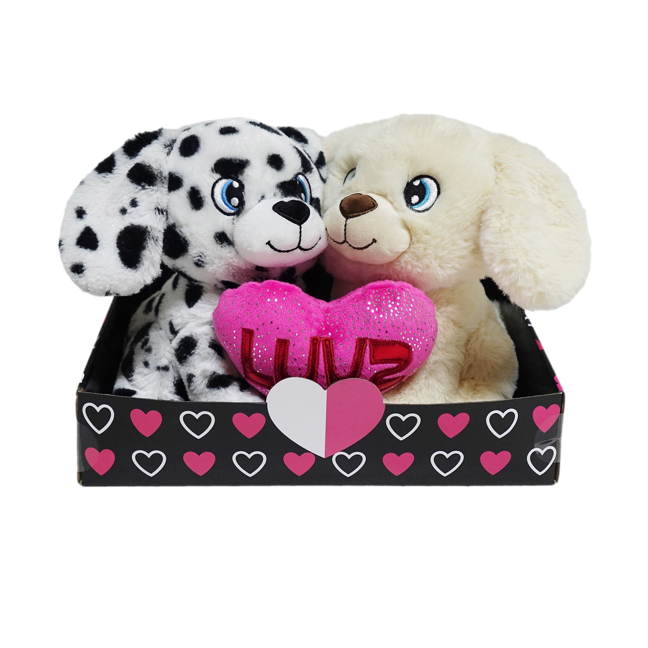 Way to Celebrate Large Plush Puppy Couple Gift