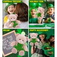 thumbnail image 4 of DolliBu Baby Pink Bear Stuffed Animal with Green Plush Shamrock, Cute Green Shamrock Plush, Fun St Patricks Day Stuffed Animal Bear, Good Luck St Patricks Day Toys for Kids, Baby - 8 Inches, 4 of 6
