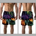 thumbnail image 3 of luoweisi Men's Beach Shorts Quick Dry Swim Trunks with Mesh Lining Tropical Leaves M, 3 of 5
