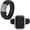 Black and Silver, variant on Silicone Rings Set with Metal & Emerald CZ Stone - US Patented Design