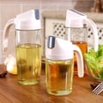 thumbnail image 1 of Hicess Kitchen Leakproof Olive Oil Vinegar Dispenser Bottle Automatic Cap Storage Jar, 1 of 8