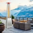 thumbnail image 2 of Costway 90'' Tall Pyramid Patio Heater Quartz Glass Tube Flame Heating 42000 BTU W/ Wheel, 2 of 11