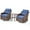 Blue, variant on Bellefurn Outdoor Patio Furniture Set with 6 inch Thick Cushion and Swivel Rocker Chairs,Wicker Sofa,Coffee Table and Ottomans,7Pcs Outdoor Conversation Set for Porch,Deck,Yard