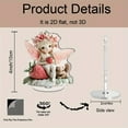 thumbnail image 2 of A rotating acrylic ornament featuring a cute fairy sitting atop a vibrant strawberry, perfect for adding charm to any space, 2 of 8