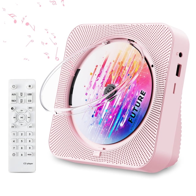 Reproductor de CD portátil Bluetooth 5.1 ZYOKATA Desktop Rosa
