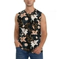 thumbnail image 2 of Picia Lilies Flowers mens Cotton Tank Undershirts , Moisture-wicking Ribbed Tanks, Lightweight Cotton Tank Undershirts-Medium, 2 of 8
