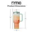 thumbnail image 5 of RTIC 40 oz Ceramic Lined Road Trip Tumbler, Leak-Resistant Straw Lid, Desert Sunset, 5 of 8