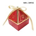 thumbnail image 3 of 50Pcs Candy Box with Ribbon Container Paper Chocolate Cookie Box For Women Packaging Boxes Party Baby Shower Favor Decorations Supplies Red L, 3 of 7