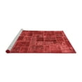 thumbnail image 2 of Ahgly Company Machine Washable Indoor Square Abstract Red Modern Area Rugs, 4' Square, 2 of 4