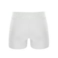thumbnail image 5 of Nyeemya Kids Girls Dance Shorts with Sparkly Rhinestones Stretch Gymnastics Shorts for Stage Performance White 6, 5 of 7
