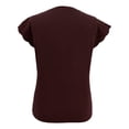 thumbnail image 3 of Blusa George para Mujer Cuello Redondo, Manga Corta con Eylet Vino Talla G, 3 of 4