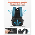 thumbnail image 5 of Lightweight Hiking Backpack 26L with Laptop Compartment Fits 15.6 Inch Laptop, Water-Resistant Travel Backpack with USB Port, Luggage Strap, Anti-Theft Pocket, and Multiple Pocket for Outdoor or Work, 5 of 11