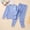 Blue, variant on Toddler Girl Outfits Thick Thermal Base Layer Loungewear Long Sleeve Pants Set for Kids 2-16 Years