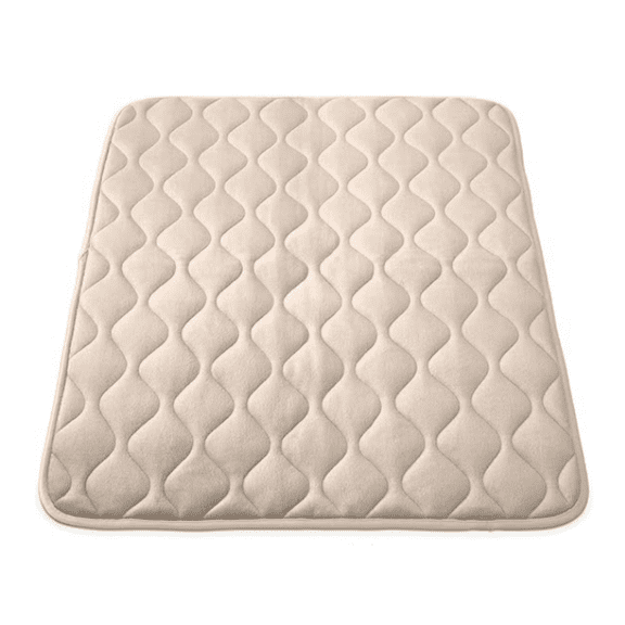 Washable Padded Crate Mats for Dogs | 41” x 28” Pad, Fits 42-inch Kennels | Leakproof, Waterproof Bottom, Plush Pet Beds (Tan)