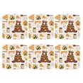 thumbnail image 2 of Pofeuu Cute Bee Honey Jar Hive Bear Print Leather Coasters Set of 6, Round Cups Mugs Mat Pad for Home Kitchen Heat Resistant Drink Coasters,Square, 2 of 7